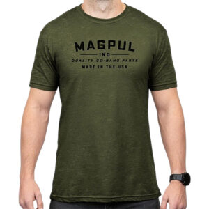 Magpul MAG1112-317  Go Bang Parts Olive Drab Heather Cotton/Polyester Short Sleeve Medium