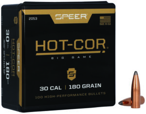 Speer 2053 Hot-Cor 30Cal 180gr Spitzer Soft Point 100 Per Box/5 Case