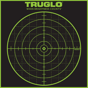 TruGlo TG10A12 Tru-See Grid Self-Adhesive Heavy Paper Black/Green 12"x12" Bullseye 12 Pack
