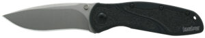 Kershaw 1670S30V Blur  3.40" Folding Drop Point w/Recurve Plain Stonewashed Powder Coated CPM S30V SS Blade Black Anodized Aluminum Handle Includes Pocket Clip