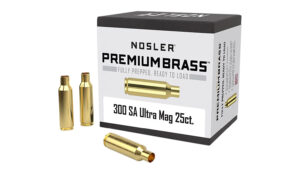 Nosler 10228 Premium Brass Unprimed Cases 300RemSAUM Rifle Brass 25/Box