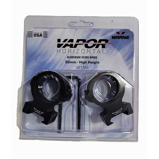 WARNE VAPOR ALUMINUM HORIZONTAL RINGS 30MM HIGH MATTE - Image 3