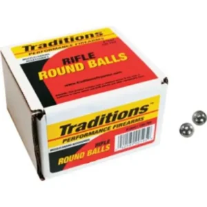 TRADITIONS MUZZLELOADING REVOLVER LEAD ROUND BALL 44 CAL 454 DIA 100/PK ( 6 PER CASE )
