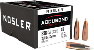 NOSLER BULLETS 338 CAL .338 - 200GR ACCUBOND 50CT