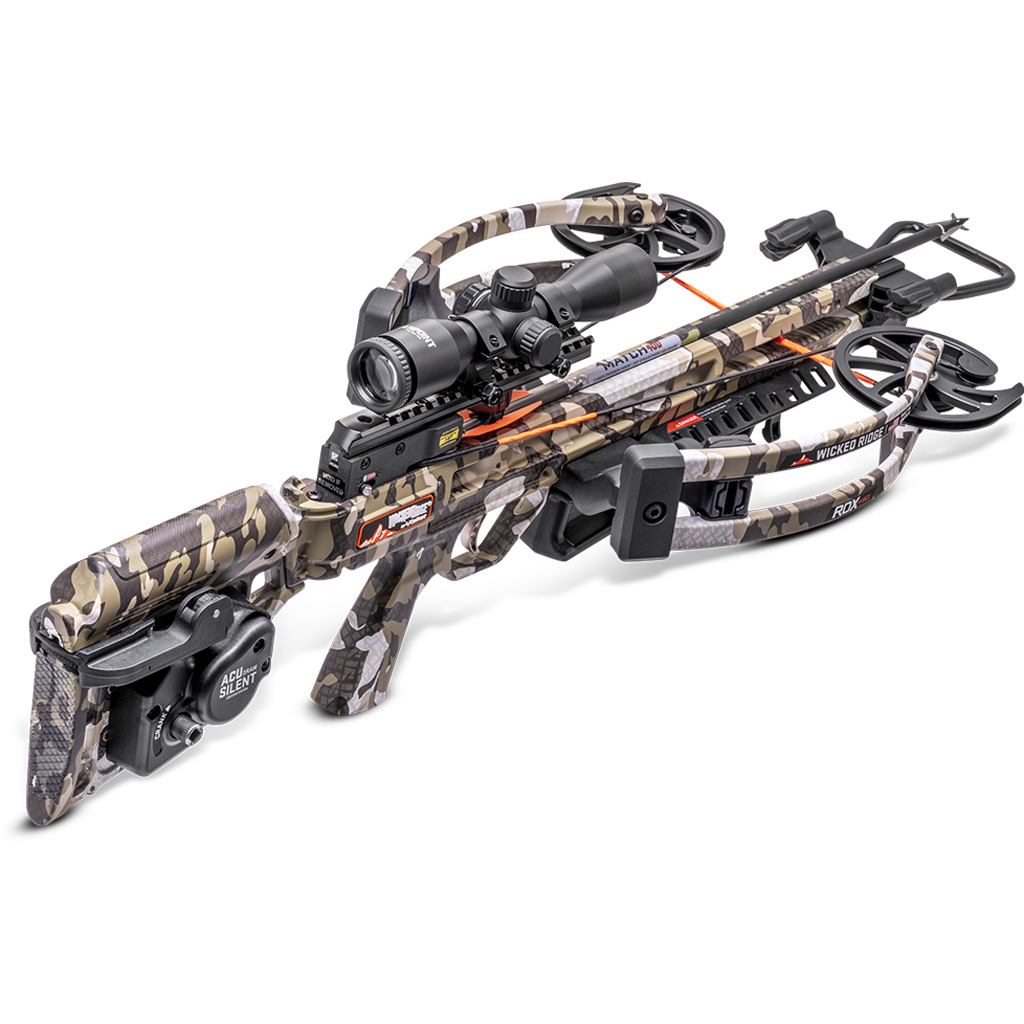 Wicked Ridge RDX 410 Crossbow Package ACUdraw Silent Peak XT Camo