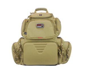 G-Outdoors Handgunner Backpack with 4 Handgun Cradle Tan