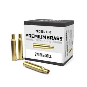 Nosler Unprimed Brass Rifle Cartridge Cases 50/ct .270 Win