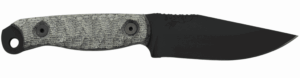 HALF FACE BLADES CROW SCALPER 4" BLADE, 8.3"OA, S45VN STEEL, ARMORY BLK, GRAY MICARTA GRIP