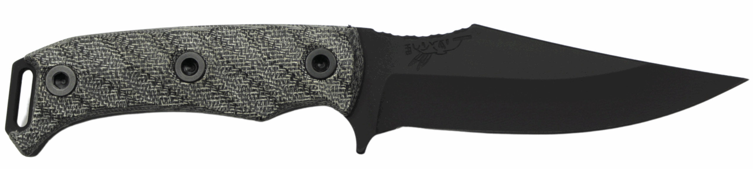 HALF FACE BLADES TOSAHWI 4" BLADE, 8.1"OA, CPM S45VN STEEL, ARMORY BLK, GRAY MICARTA GRIP
