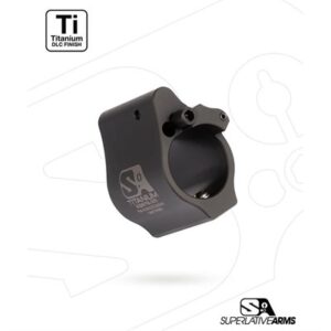 AR-15 SOLID TITANIUM ADJUSTABLE GAS BLOCK .875'' BLACK