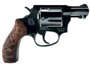 Roscoe .38 Spl 2" Blk/Wd Engraved Grips 5-rd