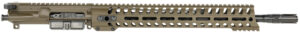 Patriot Ordnance Factory Minuteman Complete Upper 5.56x45mm NATO 16.50" Black Nitride Barrel Aluminum Patriot Brown Receiver 14.50" M-LOK Handguard Lo Pro DI Gas Block (Mid Length)