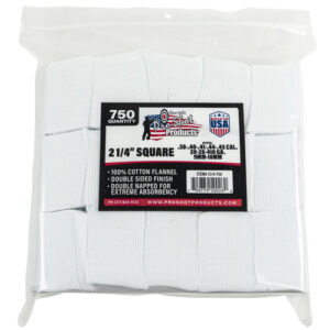 2-1/4" SQUARE COTTON PATCHES - .38 - .45 CAL / 20 GA - 410 GA, 750/CT