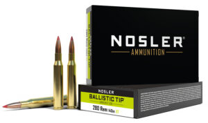 Nosler 40073 Ballistic Tip 280Rem 140gr Spitzer Ballistic Tip 20 Per Box/10 Case