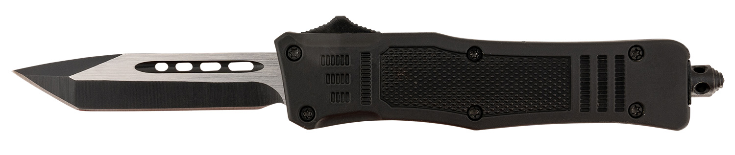 Steel River Knives MT616BT Spartan Mini 2.75" OTF Tanto Plain Black/Silver 440C SS Blade/ 4.25" Black Aluminum Zinc Alloy Handle