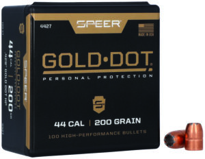 Speer 4427 Gold Dot Personal Protection 44Cal 200gr Hollow Point 50 Per Box/5 Case