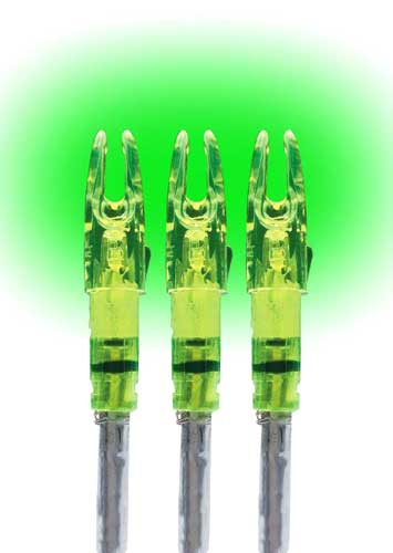 LUMENOK LIGHTED NOCK - SIGNATURE SERIES GREEN 3PK - Image 2