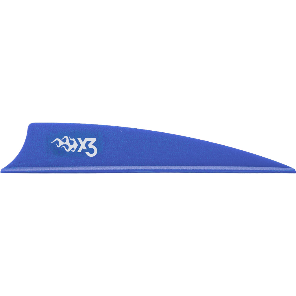 Bohning X3 Vanes Shield Cut 3 in. Satin Blue 36 pk.
