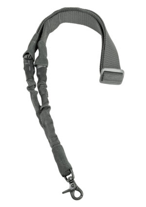 NcStar AARS1PU Single Point Sling  Urban Gray Nylon 44"-60" OAL Adjustable Bungee Rifle
