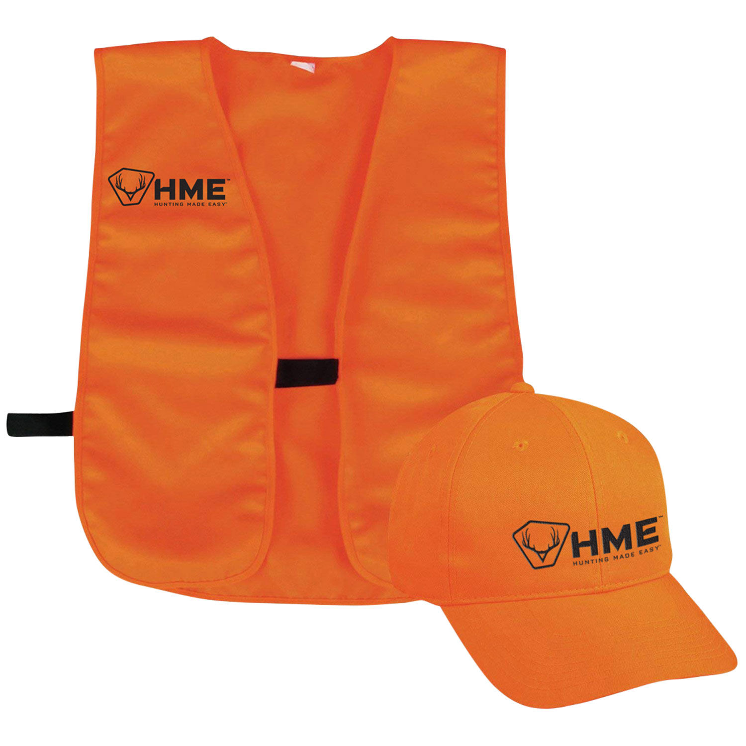 HME HMESFVHOR Safety Vest/Cap OSFA Orange Polyester