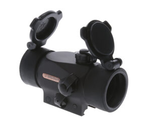 TruGlo TG-TG8230B Triton Black Anodized 1x 30mm 5 MOA Illuminated Tri-Color Dot Reticle Clamshell Packaging