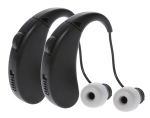 Walker's GWPRCHUE2PK Ultra Ear BTE Hearing Enhancer 22 dB Behind the Ear Rechargeable 2 Pack