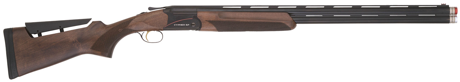 TriStar 33180 Cypher Sporting 12 Gauge Break Open 3" 2rd 30" Blued Ported Over/Under Vent Rib Barrel, Blued Steel Receiver, Adj Comb Turkish Walnut Stock, Ambidextrous