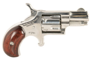 North American Arms SDLX LDLX 22 Short 5 Shot 1.13" Polished Stainless Steel, Rosewood Grip, Exposed Hammer