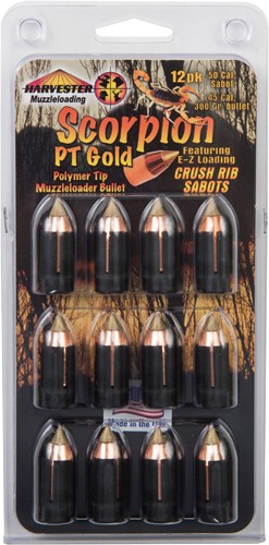 HARVESTER SCORPION 50 CAL - 300GR .451 POLY TIP SABOT 12PK