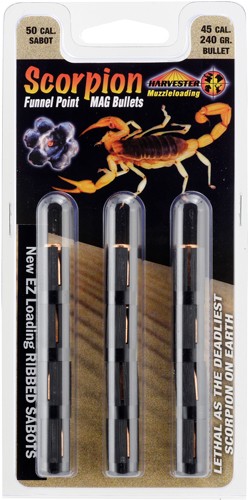 HARVESTER SCORPION 50 CAL - 240GR .451 FUNNEL POINT 12PK