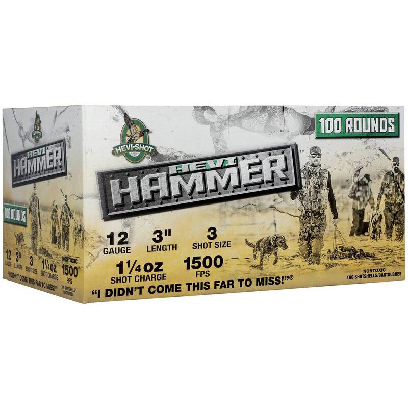 Hevi-Shot HEVI-Hammer Shotshells 12ga 3" 1-1/4oz 1500 fps #3 100/ct
