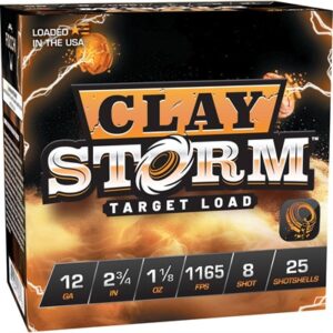 CLAY STORM 12 GAUGE 2-3/4'' 1-1/8OZ #8 SHOT 1165 FPS 25/BOX
