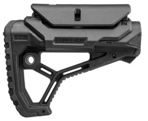 FAB Defense FXGLCORECPB GL-Core  Buttstock for AR-15/ M4 w/Adjustable Cheek-Rest Black Fiberglass Reinforced Polymer