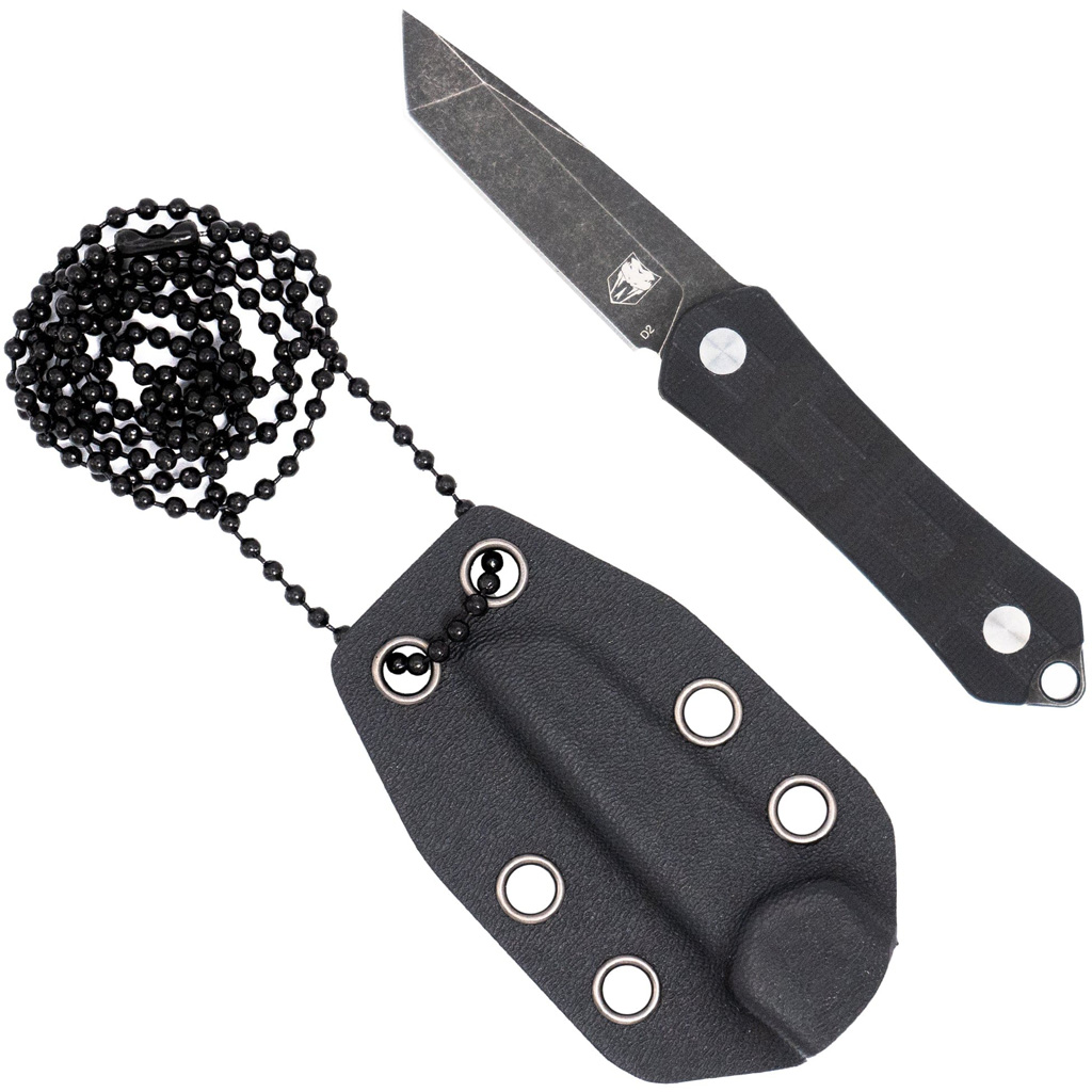 CobraTec Guardian Neck Knife Tanto Blade Small Black - Image 2