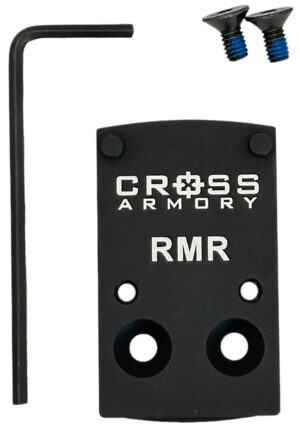 Cross Armory CRRMADAPTER  Adapter Plate Black Oxide Aluminum Compatible w/ RMR Optics
