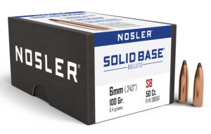 Nosler 38050 Solid Base  6mm 100gr Soft Point 50CT