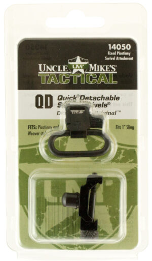 Uncle Mike's 14050 Super Swivel Quick Detach w/Fixed Picatinny Swivel Attachment Blued 1" Loop