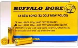 Buffalo Bore Ammunition 3A20 Outdoorsman Strictly Business 45Colt +P 325gr Lead Flat Nose 20 Per Box/12 Case