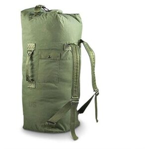 US MADE TWO STRAP NYON CORDURA DUFFLE BAG O.D. GREEN