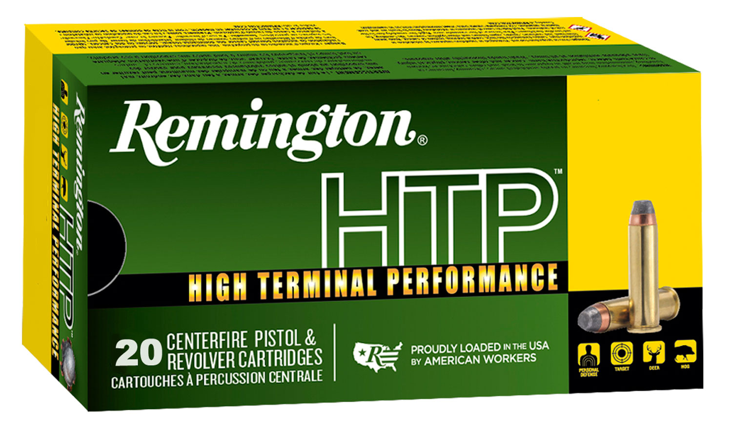 Remington Ammunition 22297 HTP 38Special+P 158gr Lead Hollow Point 20 Per Box/25 Case