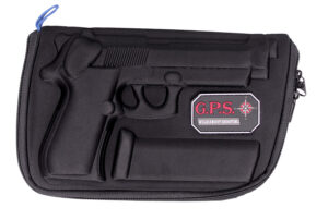 GPS Bags 909PC Custom Molded  w/ Lockable Zippers Internal Mag Holder & Black Finish for Beretta 92/96 & Taurus PT92