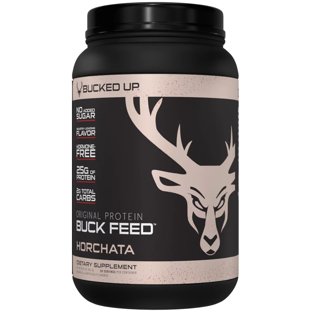 Bucked Up Buck Feed Protein Horchata 30 Serving Tub - Image 2