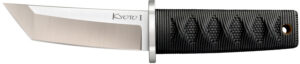 Cold Steel CS-17DA Kyoto I 3.25" Fixed Plain Tanto 8Cr13MoV SS Blade/Black Contoured Kray-Ex Handle