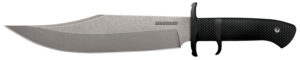 Cold Steel CS39LSWBA Marauder  9" Fixed Bowie Plain Stone Washed AUS-8A SS Blade/Black Kray-Ex Handle Includes Sheath