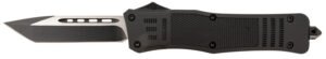 Steel River Knives T620BT Spartan 3.75" Tanto Black/Silver Blade 5.5" Black Aluminum Zinc Alloy Handle