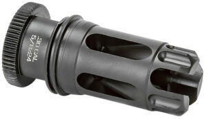 Griffin Armament DLFC30C5824 Dual-Lok Flash Comp 30/7.62mm Black QPQ Nitride 17-4 PH Stainless Steel 5/8"x24 Threads