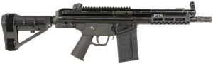 PTR  PDWR BR 308 Win 20+1 8.50" Black Nitride Heavy Contour Threaded Barrel, Black Parkerized Aluminum Picatinny Rail Receiver, SB Tactical Brace, Black Polymer Grip