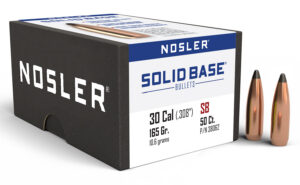 Nosler 38062 Solid Base  30Cal 165gr Soft Point 50CT