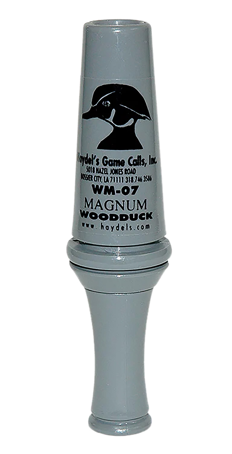 Haydel's Game Calls WM07 Magnum Open Call Single Reed Wood Duck Sounds Attracts Ducks Gray Acrylic