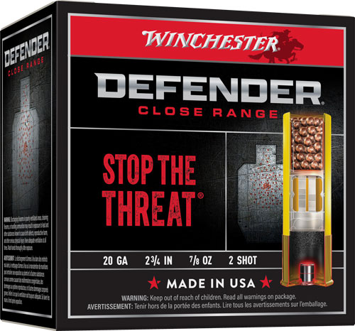 WINCHESTER DEFENDER 20GA 2.75" - 7/8OZ #2 25RD 10BX/CS